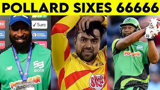 Kieron pollard consecutive sixes to Rashid Khan  Hundred league on his Peak [upl. by Josee]