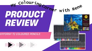 Hiforny 72 Coloured Pencil Review and Test colour [upl. by Starla674]