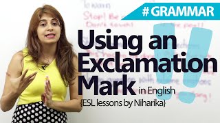 English Grammar lessons  When to Use an Exclamation Mark  Punctuation Marks [upl. by Huei]