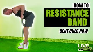 How To Do A RESISTANCE BAND BENT OVER ROW  Exercise Demonstration Video and Guide [upl. by Auehsoj]