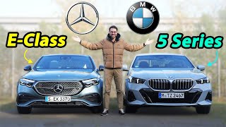 allnew Mercedes EClass W214 vs BMW 5 Series G60 comparison REVIEW [upl. by Earized]