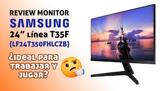 Review Monitor Samsung T35F 24 pulgadas  ¿El monitor ideal LF24T350FHLCZB [upl. by Enayr]