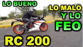 KTM RC 200 LO QUE DEBES SABER ANTES DE COMPRARLA [upl. by Eittah437]