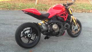 2015 Ducati Monster 1200s Custom Exhaust Walkaround and Sound [upl. by Adnilasor786]