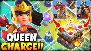 TH11 Queen Charge Lavaloon Attack Strategy  Town Hall 11 Attack Strategy 2024 Clash of Clans [upl. by Ariaj]