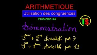 Arithmétique  Utilisation des Congruences  Problème 4  TemaStudy [upl. by Nawram883]