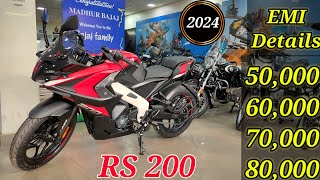 New Bajaj Pulsar RS 200 Bs7 2024 Model Price Detail  Down Payment 💰 Loan Details🔥 EMI Finance [upl. by Pappano]