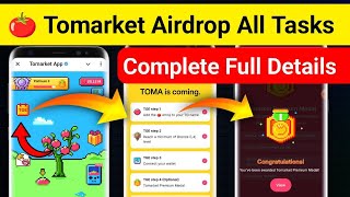 Tomarket Airdrop All Tasks Complete Tomarket new update TGE tomarket new farming pool TGE [upl. by Ogeid501]