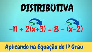 COMO RESOLVER EQUAÇÃO DO PRIMEIRO GRAU COM PARÊNTESES DISTRIBUTIVA [upl. by Redleh]