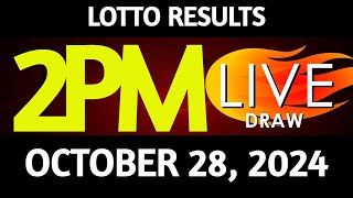 Lotto Result Today 200 pm draw October 28 2024 Monday PCSO LIVE [upl. by Giuliana]