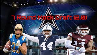 Dallas Cowboys 7 Round 2024 Mock Draft 20 [upl. by Oniuqa]