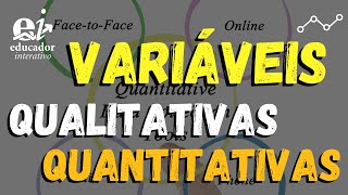 Variáveis QUALITATIVAS e Variáveis QUANTITATIVAS [upl. by Samot]