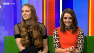 Maisie Williams and Sophie Turner on The One Show [upl. by Coffeng]