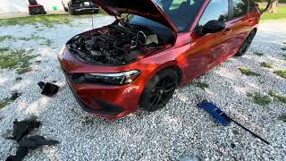 My new 2022 civic si gets a PRL short ram intake and resonator plug kit [upl. by Orva]