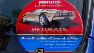 Mothers Pure Brazilian Carnauba Wax Review and Test Results with Water Test [upl. by Kirre]