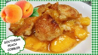 How To Make Homemade Southern PEACH COBBLER From Scratch Recipe [upl. by Aiepoissac294]