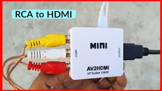 RCA AV to HDMI converter adapter  How to convert RCA signal to HDMI signal  AV2HDMI convertor [upl. by Cash]