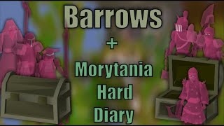 OSRS 2023 1hr of Barrows with Trident of the swamp  Hard Morytania Diary [upl. by Hayila948]