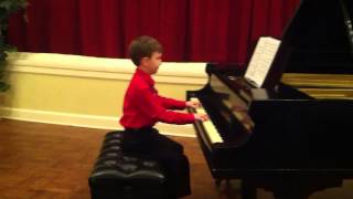 Gabriels recital 12162012  Carol of the Bells and Bach Sonatina in C Major [upl. by Naor]