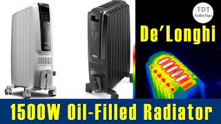 Review of DeLonghi OilFilled Radiator Space Heater Quiet 1500W DeLonghi [upl. by Renee]