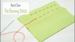 How to Sew Running Stitch  Hand Basting Tutorial  Sewing for Beginners [upl. by Knute]