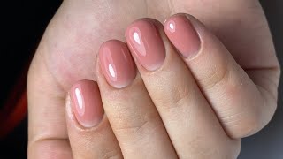 Gel pe unghia naturală  stilizarea cuticulei amp TEHNICA FĂRĂ PILIRE Gel natural Nail step by step [upl. by Whitney70]