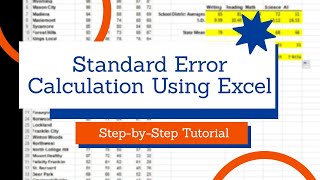 Standard Error Calculation Using Excel  StepbyStep Tutorial [upl. by Ydnirb840]