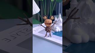 Big mouth pinecone frog 🐸 art diycrafts diy [upl. by Dlanod]