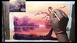 esye water colour landscape painting [upl. by Eiramasil]