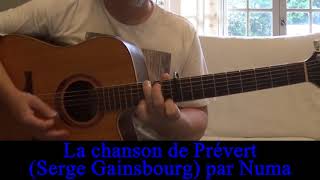 Serge Gainsbourg La chanson de Prévert cover guitare voix 1961 [upl. by Casar919]