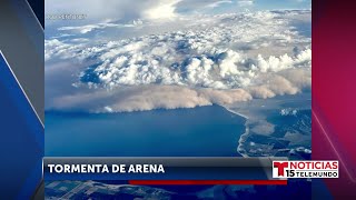 Imágenes de la tormenta de arena y sus impactos en el valle de Coachella [upl. by Airotnes]