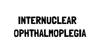 Internuclear Ophthalmoplegia [upl. by England]