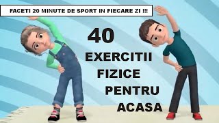 Complex de 40 exercitii fizice 🏋️ pentru acasa 🏠 Gimnastica pentru copii 🧘 Kids workout [upl. by Kan]