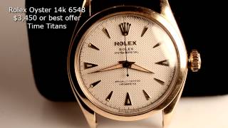 Rolex Oyster Perpetual 6084 14K Honeycomb 34MM Original Papers Caliber 620 1952 Rare [upl. by Siro]