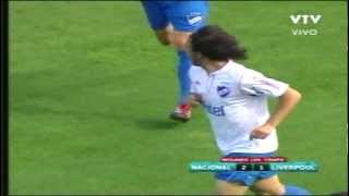 Olympic Goal from Recoba  Nacional vs Liverpool de Montevideo [upl. by Ahsenrad557]