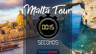 Malta tour in 15 seconds  Best places to visit in Malta [upl. by Yrellih]