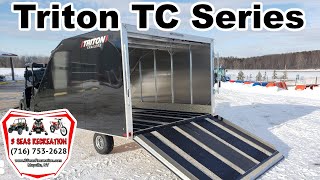 Triton TC Series Aluminum Snowmobile Trailer Walk Around yearround crossover trailer TC118 TC128 [upl. by Otrepur]