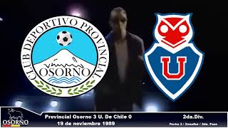 Provincial Osorno 3 U De Chile 0 1989 [upl. by Alle]