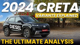 Hyundai Creta Facelift Diesel Variants Explained  E EX S SO SX Tech SXO  Jan [upl. by Lletnom36]