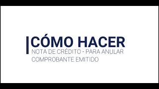 Cómo hacer una nota de crédito AFIP [upl. by Amii]