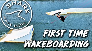 OUR FIRST WAKEBOARDING EXPERIENCE Shark Wake Park North Myrtle Beach WE LOST A GOPRO [upl. by Nywde]