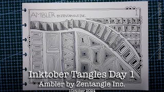 InktoberTangles Day 1  Ambler Inktober Zentangle patternexploration [upl. by Rramel]