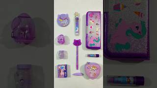 Incredible Purple Stationery Items Pencil Case Pen Eraser Sharpener stationery backtoschool [upl. by Venuti]