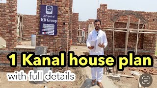 1 kanal house design in Pakistan  1 kanal house plan  5090 [upl. by Yttel861]