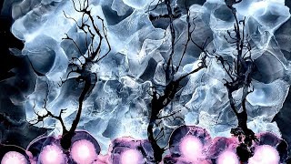 Alcohol Ink Fluid Art Tutorial On black Nara Paper  nr 90 [upl. by Cece]