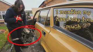 Morris Marina Heater box out with one hand  Seized fan [upl. by Corson]