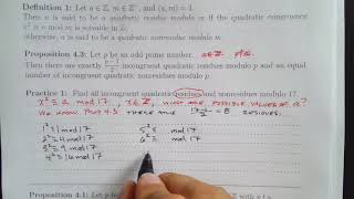 41 Quadratic Residues Practice 1 [upl. by Ttiwed]