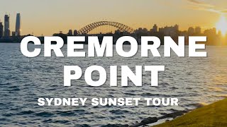 Cremorne Point  Sydney Sunset Tour  4K Sydney australia walk [upl. by Hortensia]