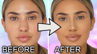 FAKE A NOSE JOB w NOSE CONTOUR  NO Clickbait   BrittanyBearMakeup [upl. by Drews916]