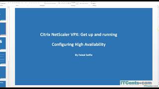 8 Citrix NetScaler VPX Series Configure High Availability [upl. by Verras812]